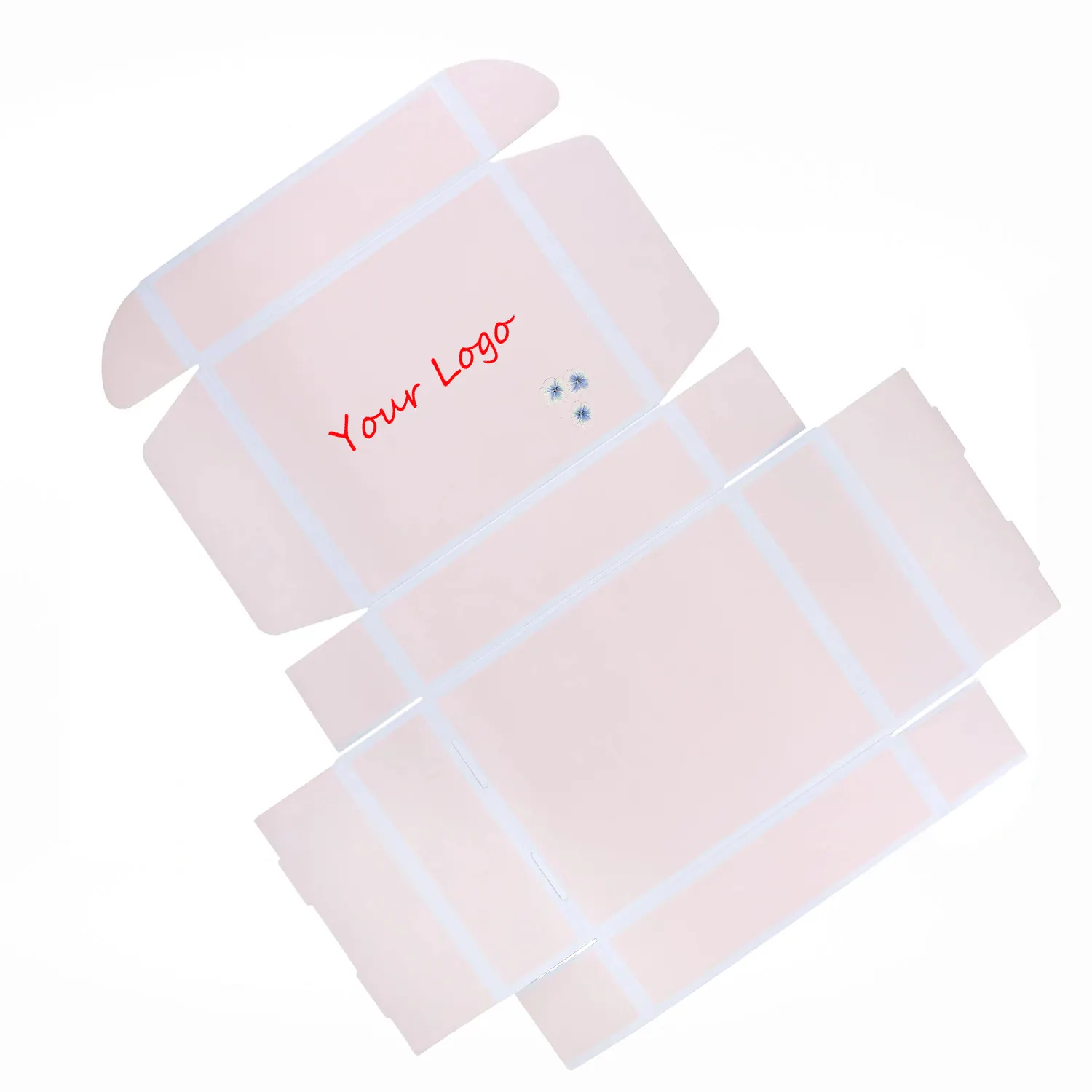 गर्म बिक्री सफेद और गुलाबी नालीदार उपहार पेपर बॉक्स ढक्कन के साथ कस्टम बॉक्स