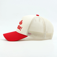 Gorra Deportiva de Verano de 5 Paneles, Gorra Trucker de Dos Tonos con Logotipo Bordado en 3D Personalizado