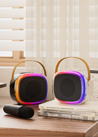 Enceinte audio LED karaoké sans fil Bluetooth K84 pour l'extérieur avec 1 microphone sans fil