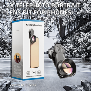 Objectif téléobjectif télescopique <span class=keywords><strong>2X</strong></span> avec kit de fixation pour smartphone en ABS pour photographie et vidéo APL-HB2XT - Product Image 2