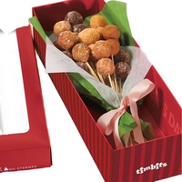 Boîte à bouquet de donuts avec logo personnalisé en gros boîte-cadeau d'emballage de fleurs à arrangement rectangulaire pour l'anniversaire d'une mère