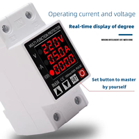 Relais de protection de courant CA réglable 63A 230V avec régulateur de sur/sous-tension et affichage LED, montable sur rail DIN SVC pour fréquence 50Hz
