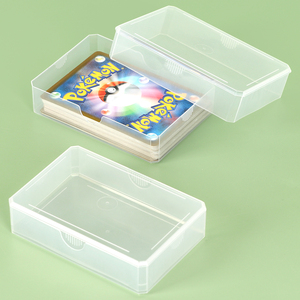 SUNSHING <b>Clear</b> Business Card Storage Box Lightweight Trading Card Plastic Case Holder Blank Playing Card Deck <b>Boxes</b> with Lids - Product Image 1