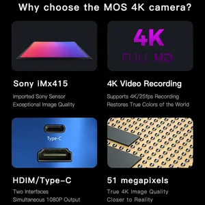 機械HDMIカメラMOS 510 500/ MOS 4K Pro 1080P 60FPS産業用ビデオ三眼顕微鏡カメラPCBチップはんだ修理用 - Product Image 3