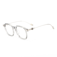 Lunettes de vue légères multifocales pour presbytie, monture complète punk, forme irrégulière, couleur noir argent, commande en ligne