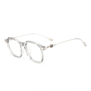 Gafas Ópticas de Montura Completa, Estilo Punk, Color Negro Plateado, Forma Irregular, Multifocales, Ligeras, para Presbicia, Pedidos en Línea - Product Image 3