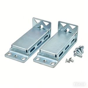 Customized Adjustable Black Blue Zinc Plated Galvanized Steel Switch Mounting Brackets <strong>Kit</strong> | 19" Rack Mount Hardware Network - Product Image 3