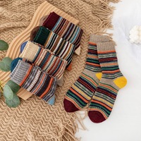 Chaussettes thermiques en laine nordique vintage pour femmes personnalisées en gros Chaussettes thermiques pour l'hiver