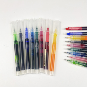 Wholesale Custom Cheap Liquid Roller <b>Pen</b> 0.5 mm Black <b>Blue</b> Red Pink Orange Green Purple Roller Gel <b>Pen</b> - Product Image 2