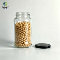 Pot en verre à bord incurvé haut, 650 ml, transparent, avec couvercle fileté, pour mise en conserve domestique, fermentation, emballage alimentaire commercial