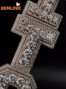 Custom <b>Name</b> Pendant Cuban Chain 925 <b>Silver</b> Diamond Personalized Hip Hop Necklace Gold Plated - Product Image 3