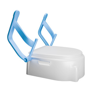 Rehausseur de toilette avec main courante bleu antidérapant confortable pour les personnes âgées et les femmes enceintes, usage domestique - Product Image 5