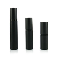 Vente en gros bouteille de lotion pompe en plastique de 15ml 30ml 50ml AS flacon vaporisateur de parfum en PP sans air noir mat
