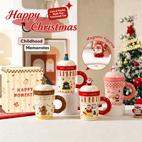 Cadeau de Nouvel An, tasse à café de bureau du Père Noël, coffret cadeau de Nouvel An, nouveau coffret cadeau de tasse en céramique de Noël