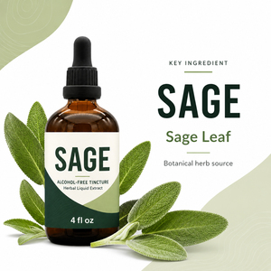 Private <b>Label</b> Sugar-Free Chia Seed High Purity Gluten Free Organic Sage Oral Liquid Drops Digestive Immune Support Wellness - Product Image 2