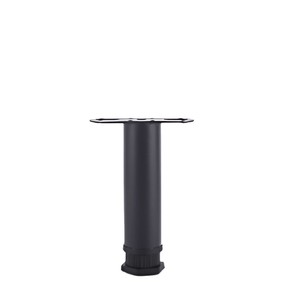 Furniture Leg <b>Bed</b> Support Column Black Metal Heavy Duty Adjustable Foot <b>Pad</b> Minimalist Design - Product Image 1