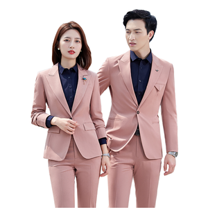Conjunto de Traje Formal para Mujer de Poliéster y Spandex Tejido, Blazer y Pantalones Elegantes de Un Solo Pecho para Oficina, Impermeable y Ecológico - Product Image 1