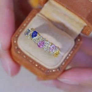 Anillo de Joyería Fina Xinfly con Zafiro de 1.05ct y Diamante de 0.30ct, Clásico con Incrustaciones de Oro, para Compromiso o Fiesta - Product Image 3