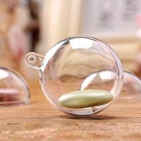 Boules de Noël de décoration de grand arbre de Noël acrylique creux en plastique ouvrable transparent