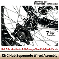 Pour Sur-Ron Ultra Bee, jeu de roues Supermoto en aluminium 7075 de 17 pouces, moyeu CNC, roues de course sur route, conversion de moto électrique tout-terrain