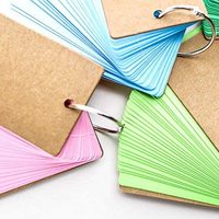 Haichang Handgefertigtes Qualitäts-Spezialpapier 220g Mehrfarbige Kraftpapier-Lernkarten mit Ringbindung und Individuellem Logo