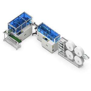 Hoàn toàn tự động 2-4 ply Vòng tai không dệt dùng một lần phẫu thuật mặt nạ y tế làm cho dây chuyền thiết bị máy sản xuất - Product Image 2