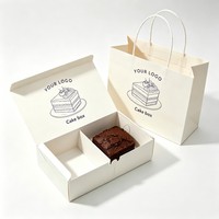 Boîtes à gâteaux biodégradables de qualité alimentaire pour chocolats, brownies, gâteaux, avec compartiments, pour biscuits, cupcakes et autres douceurs