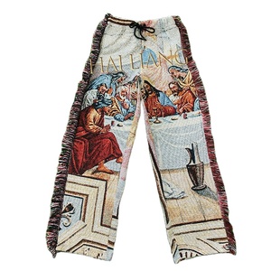 Женские тканые брюки с бахромой - Product Image 1