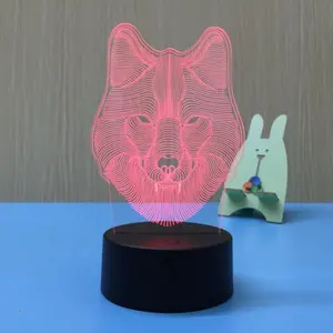 7 couleurs Changeantes LED Nuit Lumière Incroyable 3D Illusion Lampe Lamparas 3D Lampes Décor À La Maison Cadeau De Vacances