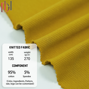 Tela de Alta Calidad para Camisetas, 95% Algodón, 5% Elastano, 280gsm, Ecológica, Tejido de Punto Tricot, Mangas con Ribetes, Diseño Trenzado - Product Image 3