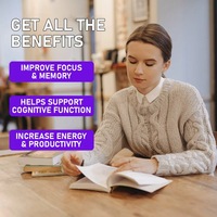 Gomitas de Complejo de Hongos OEM ODM con Proteína y Sodio, Reishi, Melena de León, Apoyo para la Memoria, Concentración, Inmunidad, Cognición y Energía