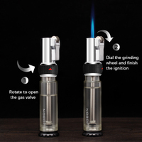 Jobon long strip briquet gonflable coupe-vent verrouiller le feu fenêtre visible allume-cigare