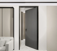 Porte intérieure en aluminium invisible sans cadre, design moderne, insonorisée, résistante au vent, taille personnalisée, installation facile