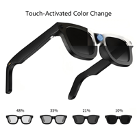 Gafas Inteligentes E02C con Grabación de Fotos y Vídeos HD, Traducción en Tiempo Real con IA, Lentes Fotocromáticas Táctiles, Llamadas y Música