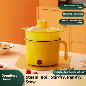 Casserole électrique haut de gamme pour 1 à 2 personnes, poêle électrique domestique 1,8 L, température réglable, grille vapeur, usage domestique - Product Image 4