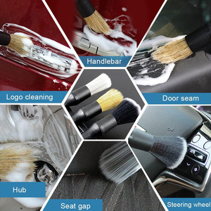 Cepillo para detalles de coche 3,5, cepillo para cubo de rueda de 6 piezas, cepillo para huecos de pelo suave, cepillo de limpieza de molduras interiores, herramienta de lavado de coches - Product Image 3