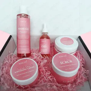 Ningzhi Manufacturer MOQ 100 Sets Vegan Ph Balance Body Wash Peach Yoni Care Set Products