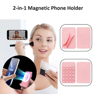 Supporto Magnetico per Telefono Cellulare, <span class=keywords><strong>Porta</strong></span> Carte di Credito in Plastica, <span class=keywords><strong>Porta</strong></span> Carte in Silicone con Ventosa per Specchio e Vetro - Product Image 5