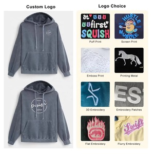 Custom Men's <strong>Clothing</strong> Washed Distressed Pullover Wash Blank Faded Hoodie Sweatshirt Coats Oversized Hoodies for Men - Product Image 4