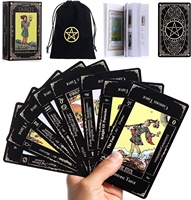 Fabricant OEM de cartes de tarot Oracle, jeu de cartes personnalisées avec dorure argentée, bords dorés, cartes de tarot en papier avec livre