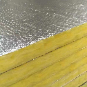 Panneau en laine de verre avec feuille d'aluminium 12kg/m³ 50mm Certifié CE / ISO9001 Pour l'isolation des toitures Prix direct usine - Product Image 3