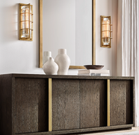 Applique murale moderne de luxe américaine Yihao, applique murale en laiton, applique murale ronde Savile Grand pour salon, salle de bain