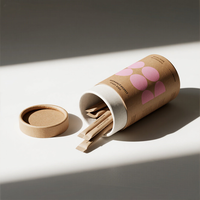 Emballages alimentaires et de boissons en papier kraft écologiques faits à la main, tubes cylindriques personnalisés pour le café, le thé vert, les noix, boîte de conserve