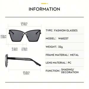 Gafas de Sol de Ojo de Gato con Marco Grande para Mujer, Estilo Vintage de Lujo 2025, Protección UV400, Anti Luz Azul, Diseño de Mariposa - Product Image 5