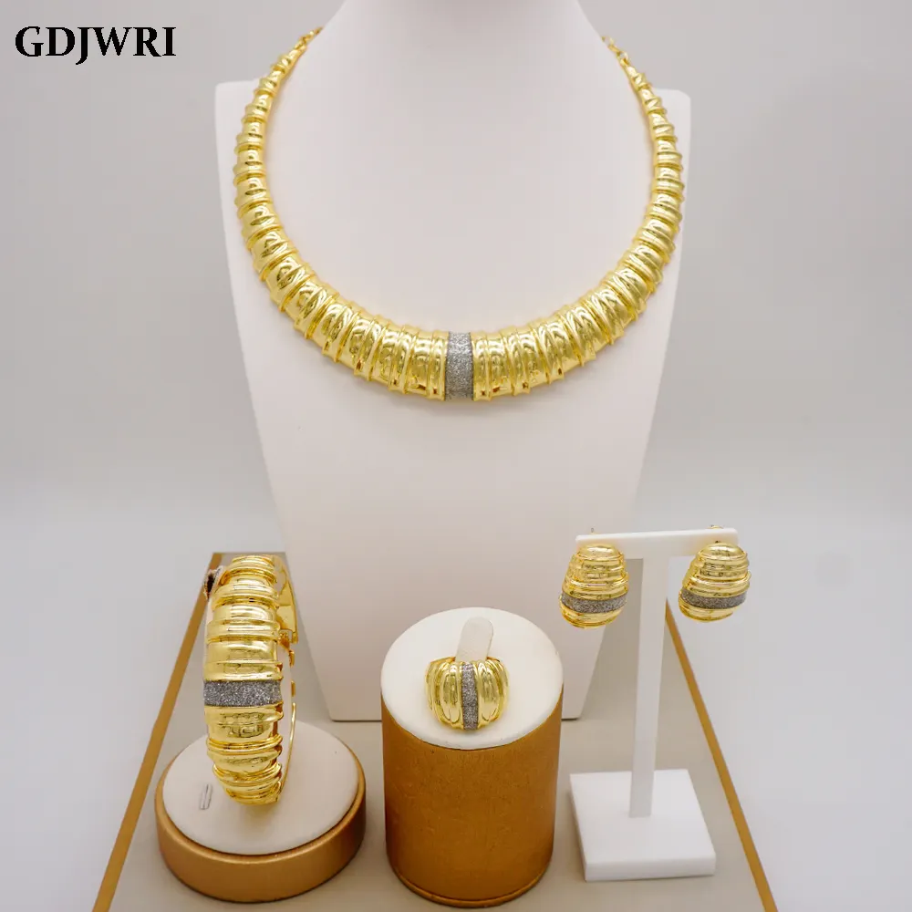 Mirafeel luxury african style dubai gold plated wedding jewelry set elegant bridal jewelry set and BJ749
