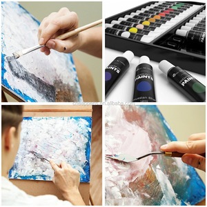 Ensemble de stylos à peinture en tube d'aluminium Bonvada 24 couleurs à l'huile de bonne qualité pour le dessin artistique sur toile - Product Image 4