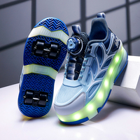 Chaussures de sport pour enfants avec logo personnalisé, chaussures légères pour bébés filles et garçons, chaussures de sport de créateur, chaussures de course à LED, chaussures à roulettes lumineuses