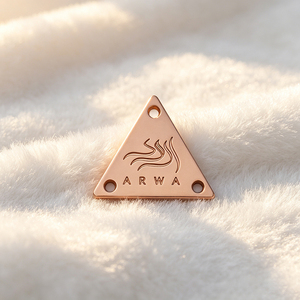 Custom Engraved Metal Logo <b>Tags</b>, Brand <b>Name</b> Letter Plates for Garment <b>Clothing</b> Accessories - Product Image 1