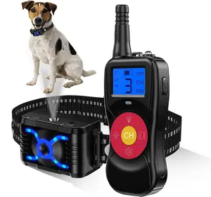 Impermeável Recarregável 2600 FT Remoto 4-1 Citronela Spray Sem Choque Anti Bark Dog Training Collar com Controle Remoto