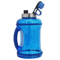 Bouteille d'eau en plastique OEM/ODM 3,2 L, 100 % sans BPA, écologique, grande capacité, avec poignée, facile à transporter, pour le camping en plein air, idéale comme cadeau